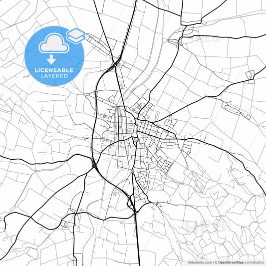 Layered PDF map of Hollabrunn, Lower Austria, Austria