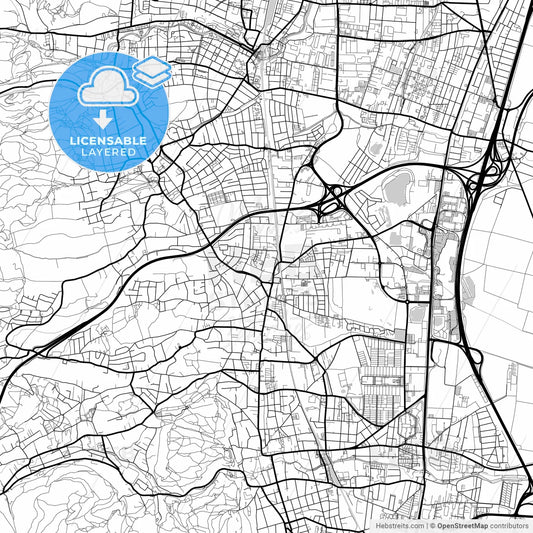 Layered PDF map of Brunn am Gebirge, Lower Austria, Austria