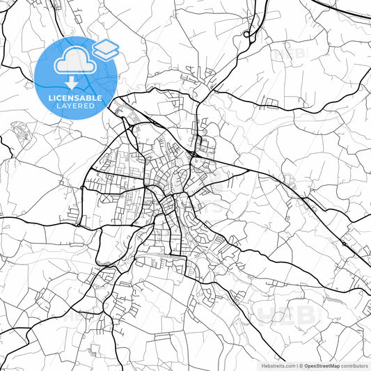 Layered PDF map of Ried im Innkreis, Upper Austria, Austria