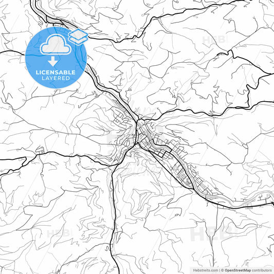 Layered PDF map of Waidhofen, Lower Austria, Austria