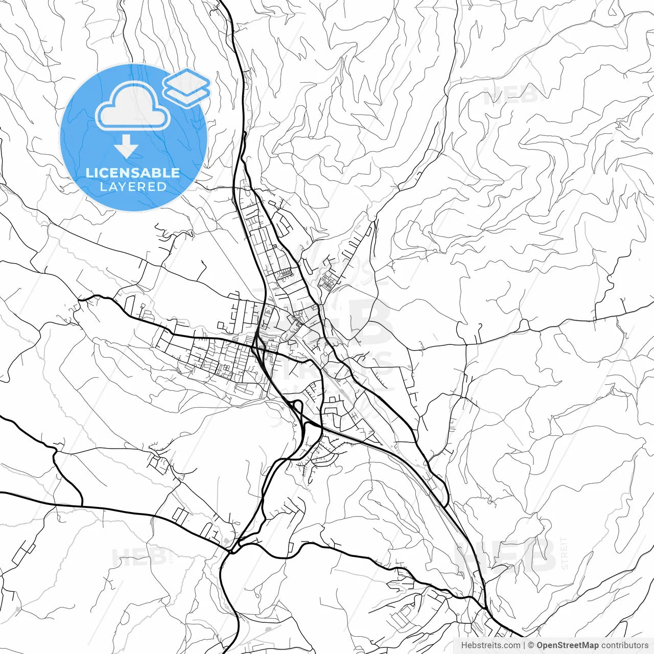 Layered PDF map of Trofaiach, Styria, Austria