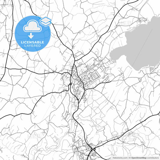 Layered PDF map of Seekirchen am Wallersee, Salzburg, Austria