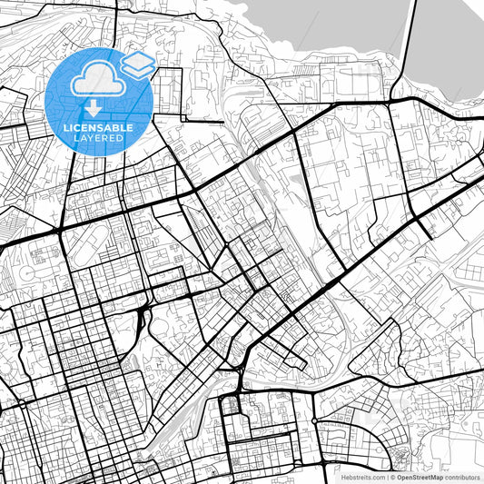 Layered PDF map of Baku, Azerbaijan