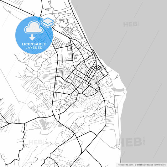 Layered PDF map of Lankaran, Azerbaijan