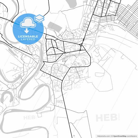 Layered PDF map of Shirvan, Azerbaijan