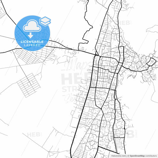 Layered PDF map of Shaki, Azerbaijan