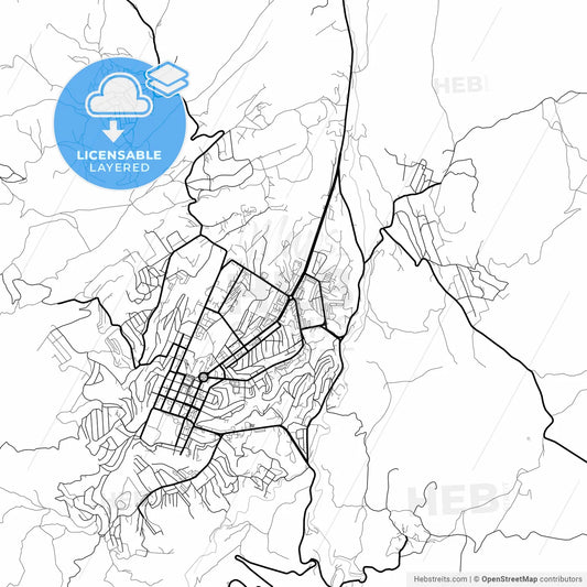 Layered PDF map of Khankendi, Azerbaijan