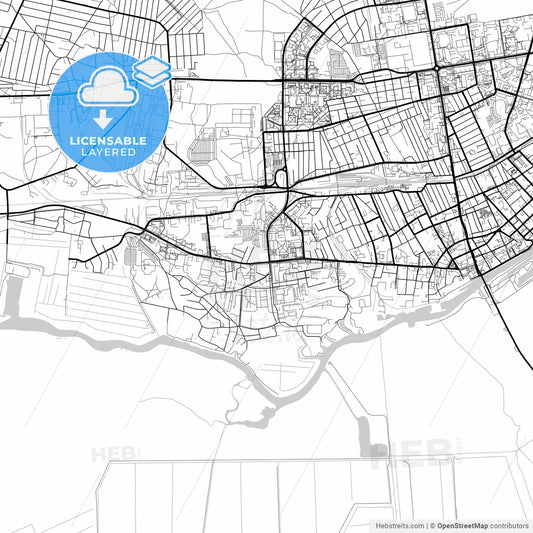 Layered PDF map of Pinsk, Voblasć, Belarus
