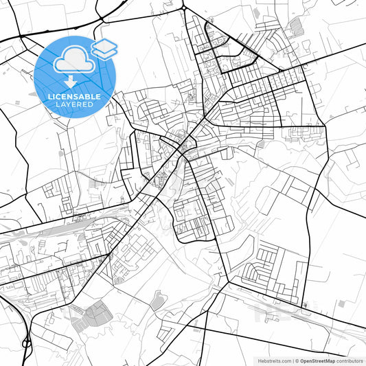 Layered PDF map of Slutsk, Rajon, Belarus