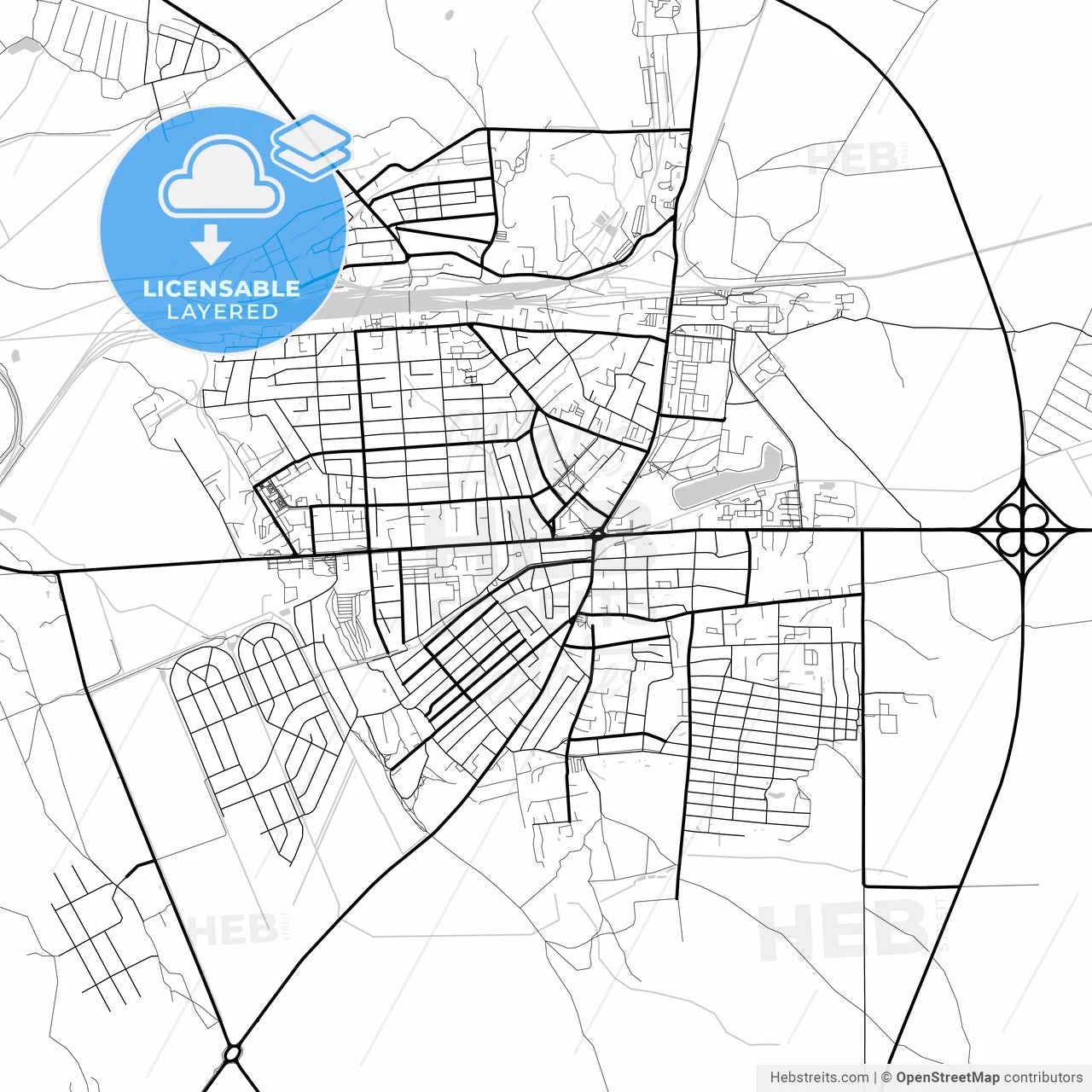 Layered PDF map of Kalinkavichy, Rajon, Belarus