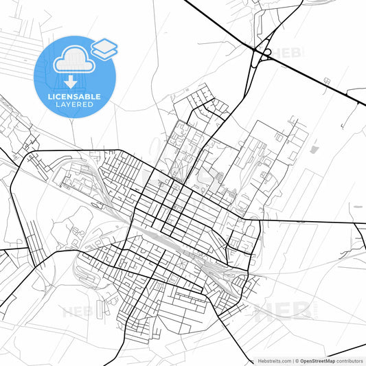 Layered PDF map of Asipovichy, Rajon, Belarus