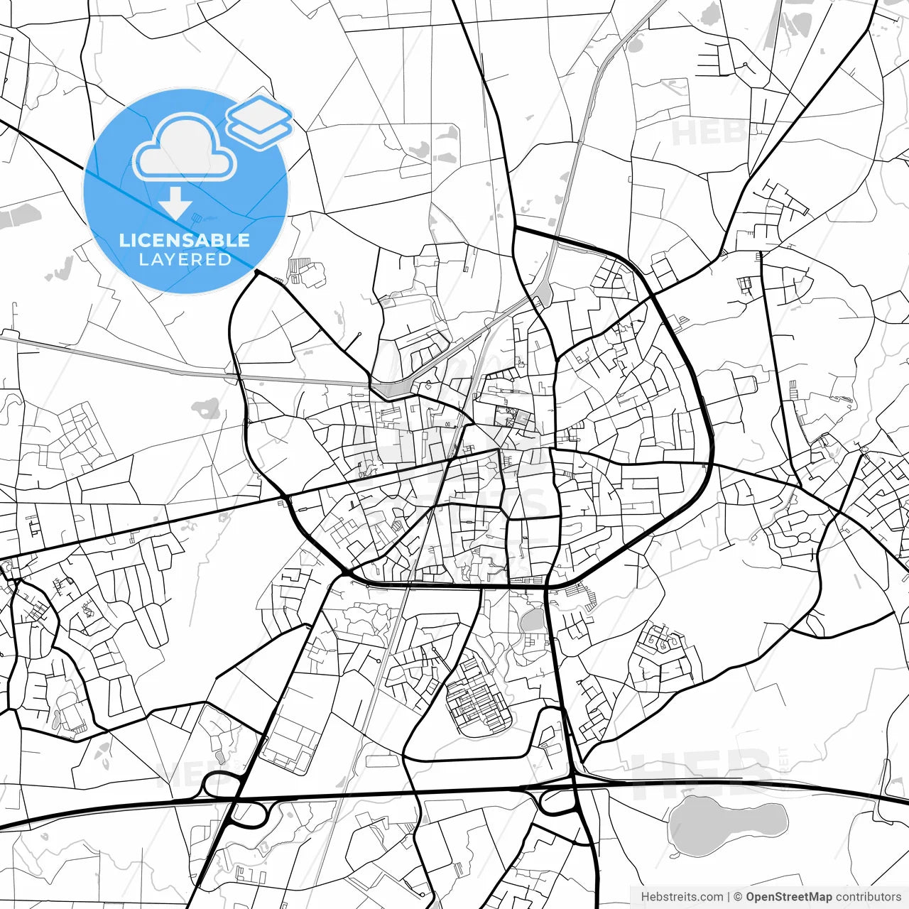 Layered PDF map of Turnhout, Antwerp, Belgium
