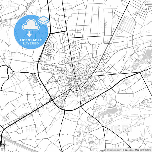 Layered PDF map of Geel, Antwerp, Belgium