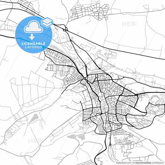 Layered PDF map of Плевен, Bulgaria