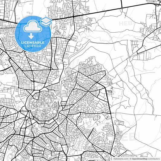 Layered PDF map of Nicosia  , Nicosia, Cyprus