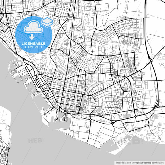 Layered PDF map of Esbjerg Municipality, Denmark
