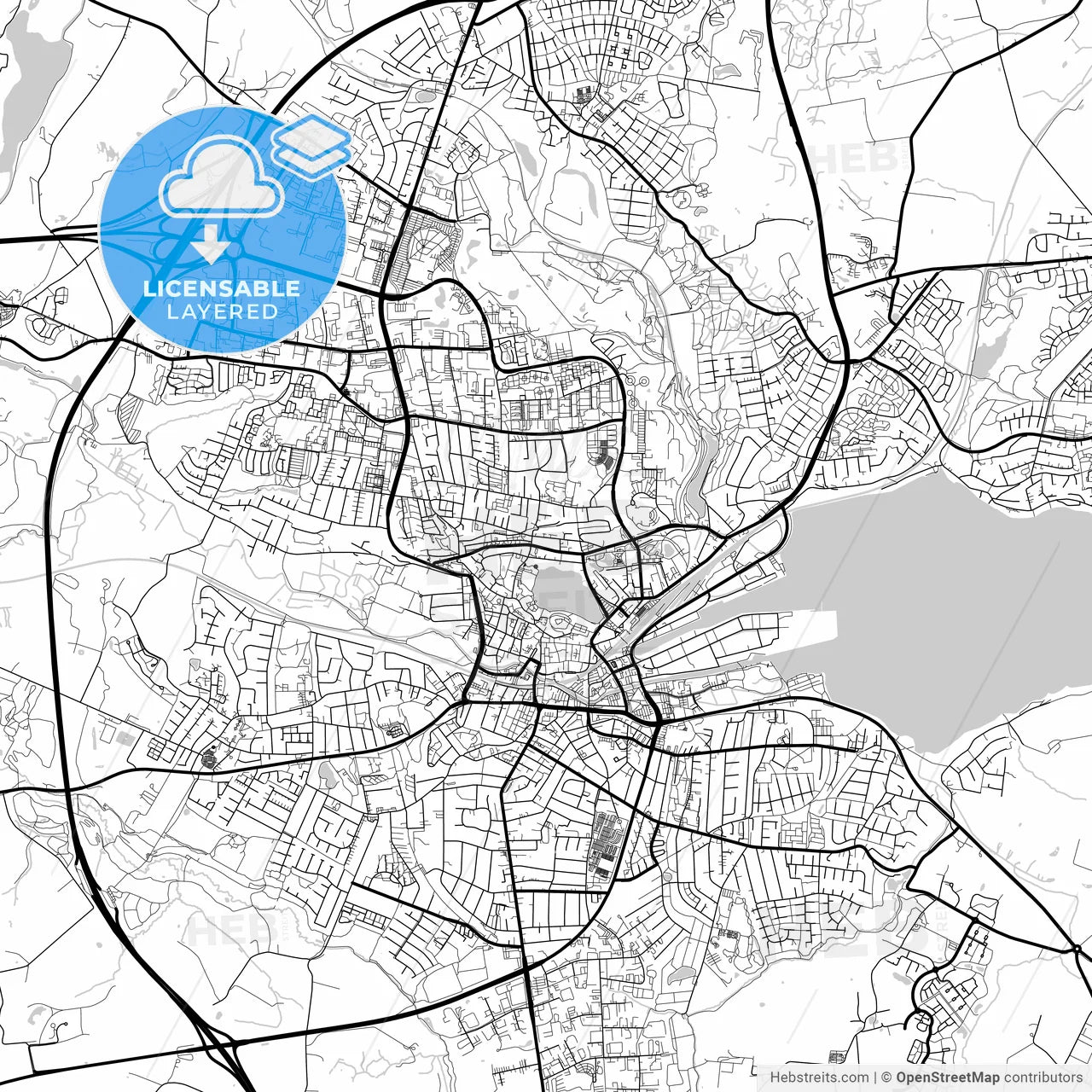 Layered PDF map of Kolding Municipality, Denmark