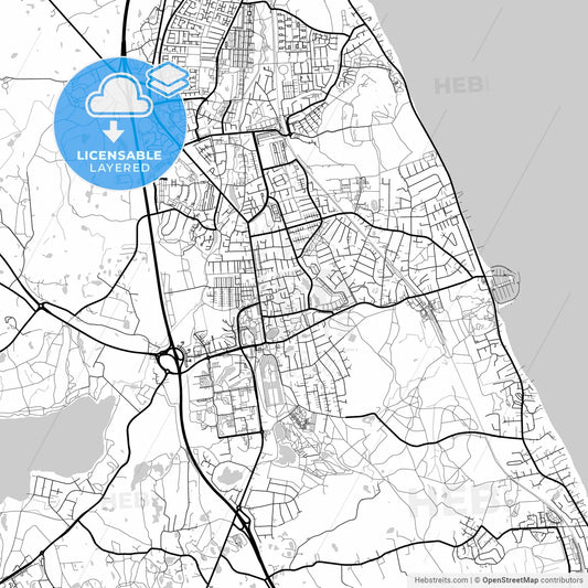 Layered PDF map of Hørsholm Municipality, Denmark