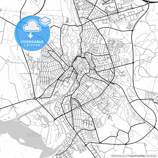 Layered PDF map of Næstved Municipality, Denmark
