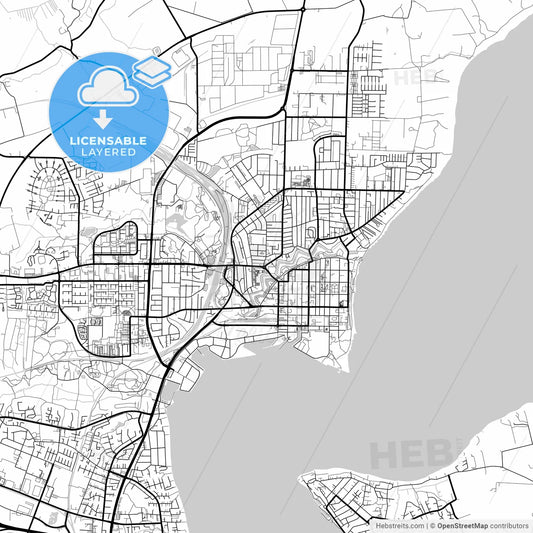 Layered PDF map of Fredericia Municipality, Denmark
