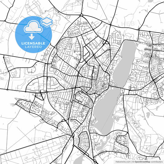 Layered PDF map of Viborg Municipality, Denmark