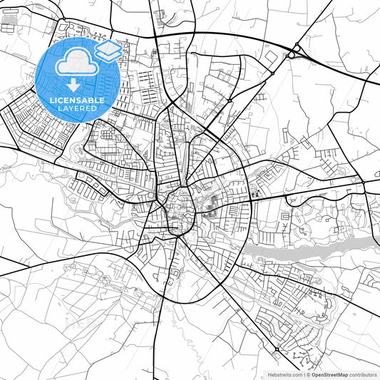 Layered PDF map of Holstebro Municipality, Denmark