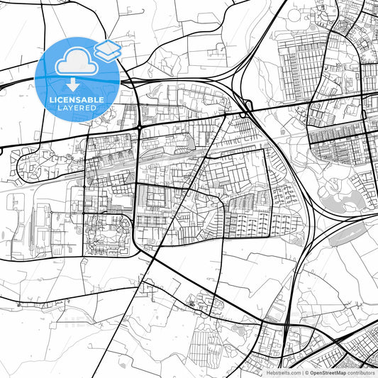 Layered PDF map of Taastrup Municipality, Denmark