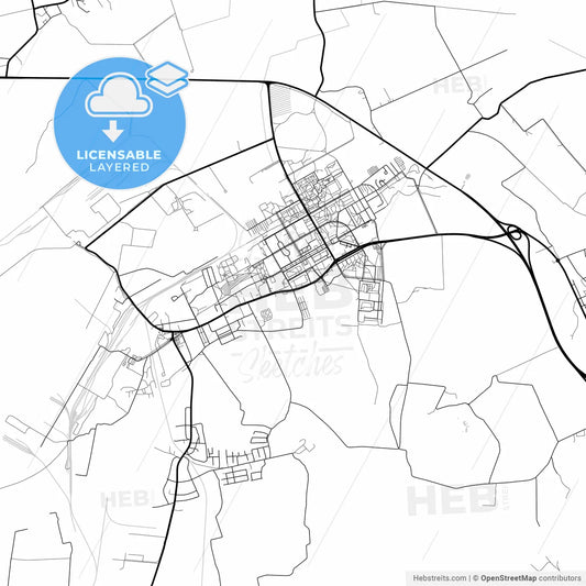 Layered PDF map of Kohtla-Järve, Ida-Viru, Estonia