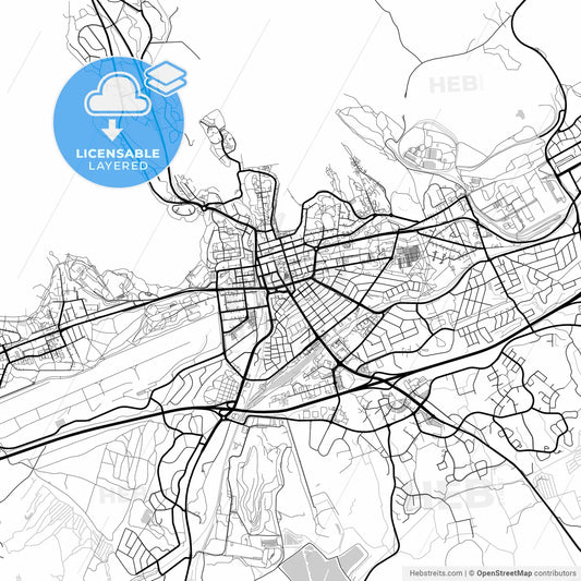 Layered PDF map of Lappeenranta, Finland