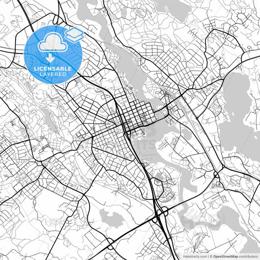 Layered PDF map of Hämeenlinna, Finland
