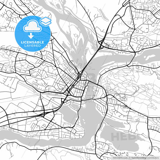 Layered PDF map of Rovaniemi, Finland