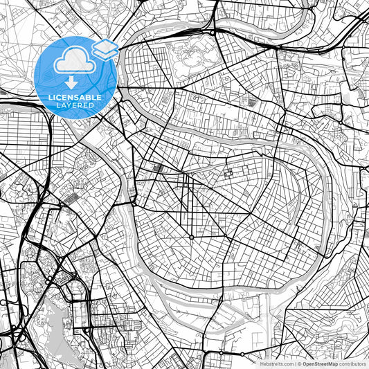 Layered PDF map of Saint-Maur-des-Fossés, Val-de-Marne, France