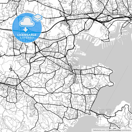 Layered PDF map of La Seyne-sur-Mer, Var, France