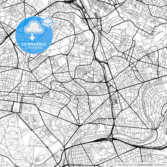 Layered PDF map of Fontenay-sous-Bois, Val-de-Marne, France