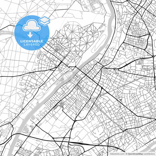 Layered PDF map of Sartrouville, Yvelines, France