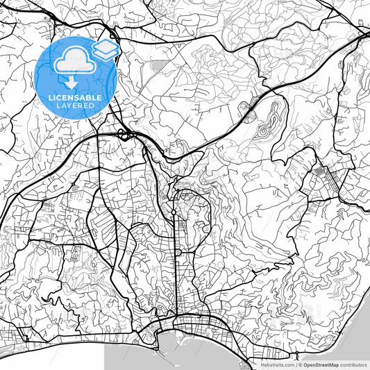 Layered PDF map of Le Cannet, Alpes-Maritimes, France