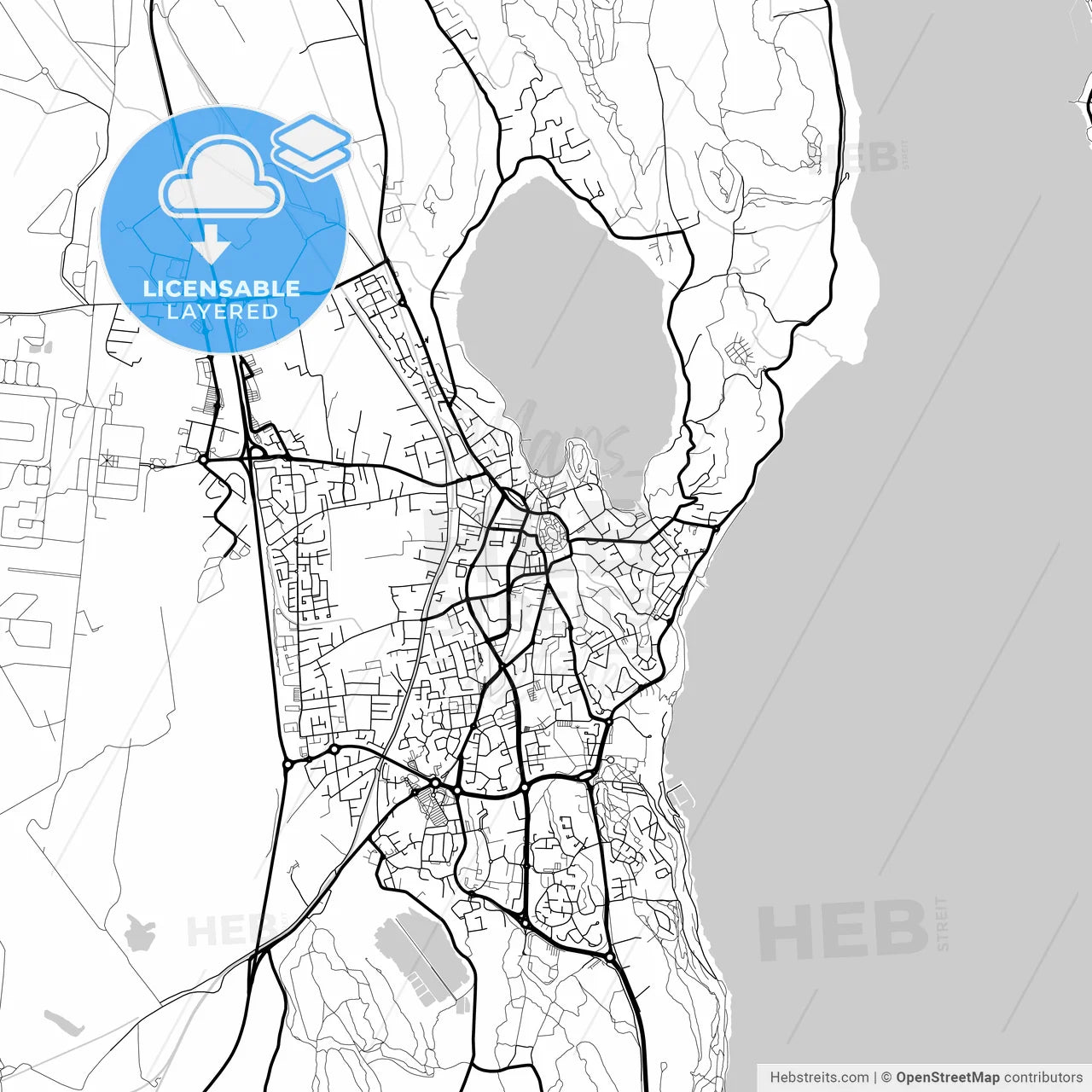 Layered PDF map of Istres, Bouches-du-Rhône, France