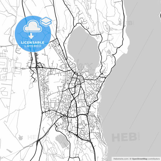 Layered PDF map of Istres, Bouches-du-Rhône, France