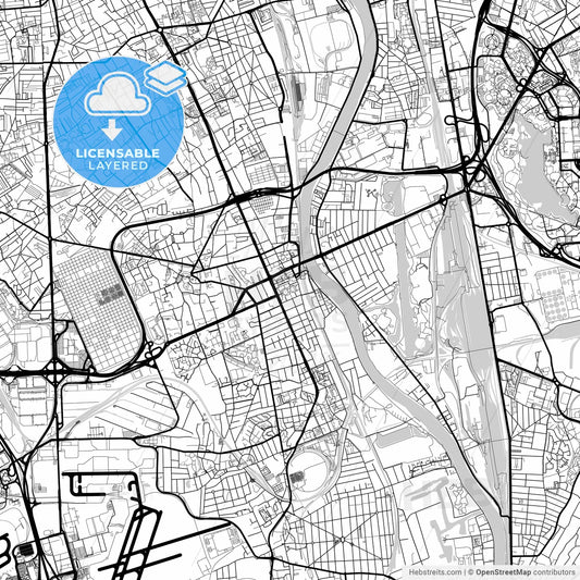 Layered PDF map of Choisy-le-Roi, Val-de-Marne, France