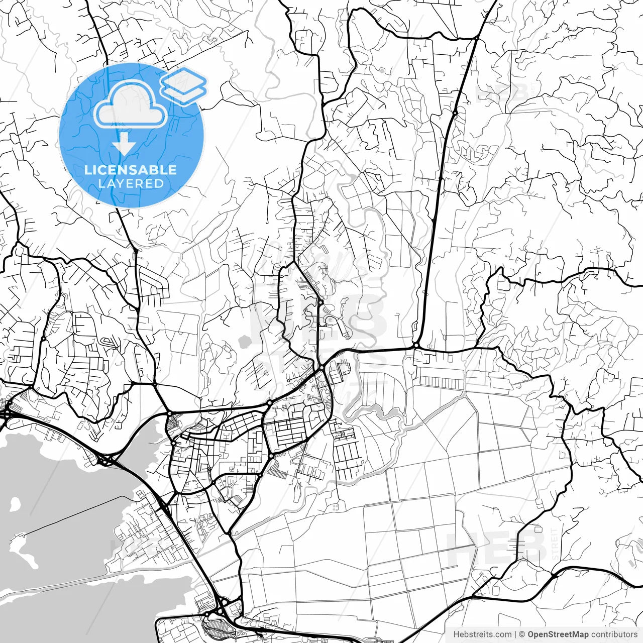 Layered PDF map of Le Lamentin, Martinique, France