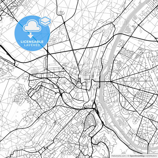 Layered PDF map of Saint-Germain-en-Laye, Yvelines, France