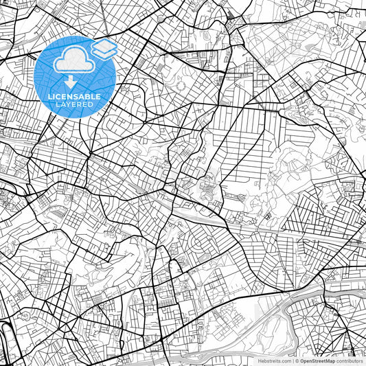 Layered PDF map of Gagny, Seine-Saint-Denis, France