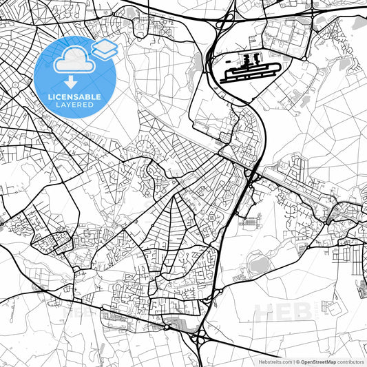 Layered PDF map of Pontault-Combault, Seine-et-Marne, France