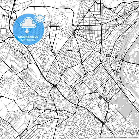 Layered PDF map of Savigny-sur-Orge, Essonne, France