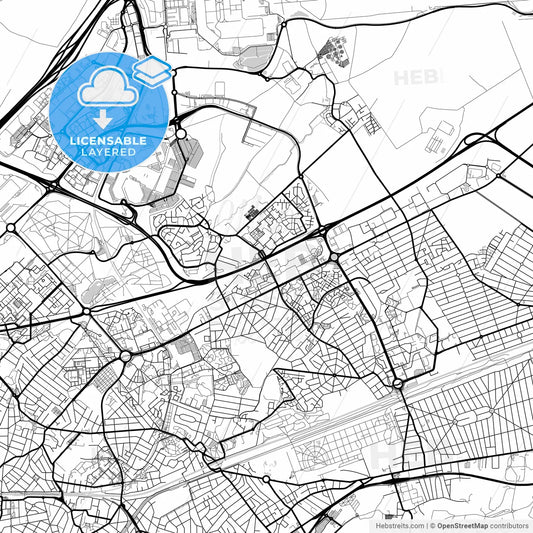 Layered PDF map of Villepinte, Seine-Saint-Denis, France