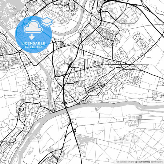 Layered PDF map of Conflans-Sainte-Honorine, Yvelines, France