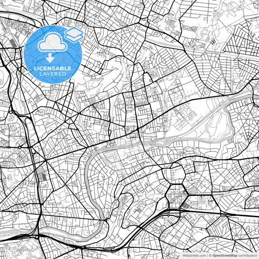 Layered PDF map of Neuilly-sur-Marne, Seine-Saint-Denis, France