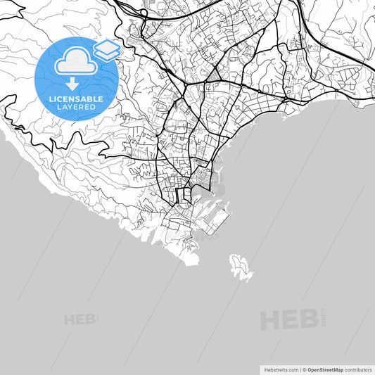 Layered PDF map of La Ciotat, Bouches-du-Rhône, France