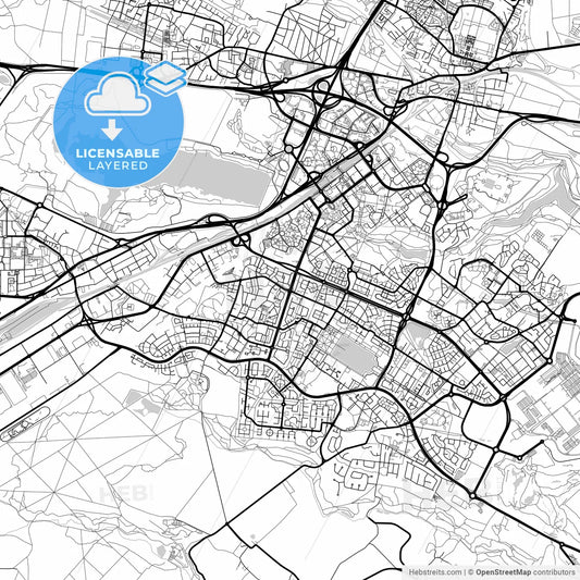 Layered PDF map of Montigny-le-Bretonneux, Yvelines, France