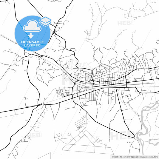 Layered PDF map of Senaki, Samegrelo-Zemo Svaneti, Georgia